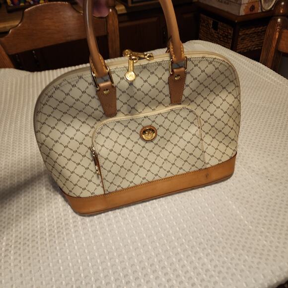 RIONI BRIONI SIGNATURE LAUREN 32 DOMED SATCHEL BAG ITALY - Picture 2 of 11